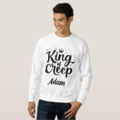 Eleganter "King of Creep" Name Halloween Kalligrap Sweatshirt (Vorne ganz)