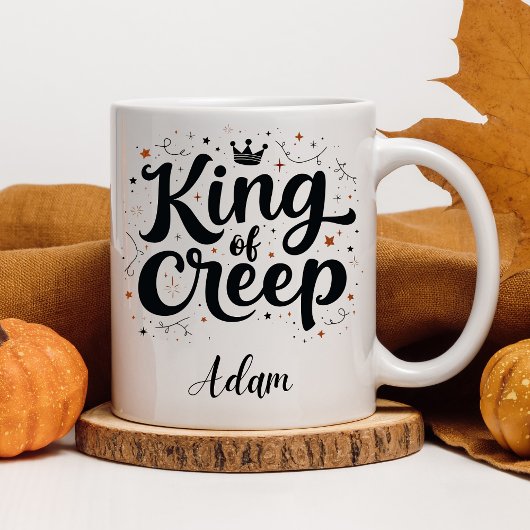 Eleganter "King of Creep" Name Halloween Kalligrap Tasse