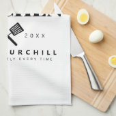 Eleganter King of The Kitchen Modernes Personalisi Geschirrtuch (Viertel Falte)