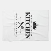 Eleganter King of The Kitchen Modernes Personalisi Geschirrtuch (Horizontal)