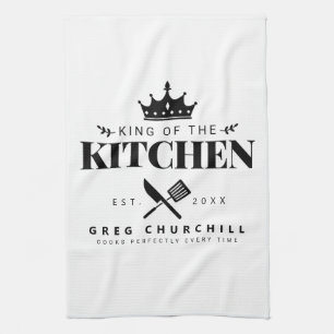 Eleganter King of The Kitchen Modernes Personalisi Geschirrtuch