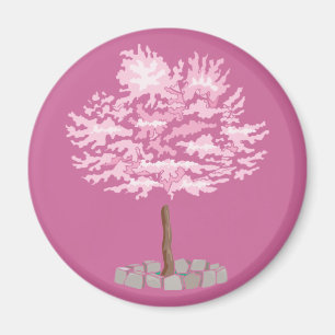 Eleganter Kirschblütenbaum-Magnet Magnet