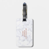 eleganter klarer gepäckanhänger (Rückseite vertikal)