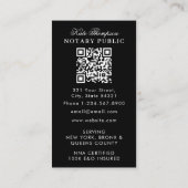 Eleganter, klassiger QR-Code für Notar-Unterschrif Visitenkarte (Rückseite)