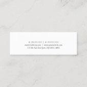 Eleganter Klassik Altes Englisch Schlicht Nostalgi Mini Visitenkarte (Rückseite)