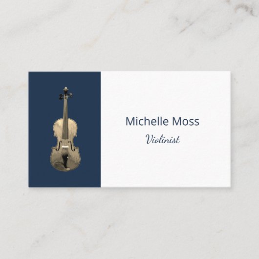 Eleganter Klassik Beruflich Violinist Visitenkarte (Vorderseite)