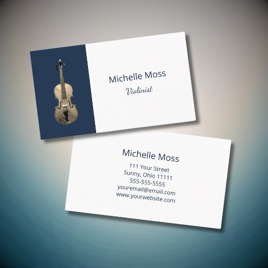 Eleganter Klassik Beruflich Violinist Visitenkarte