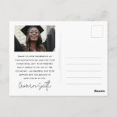 Eleganter Klassiker Abschluss Jahr Foto Absolvent Postkarte (Rückseite)