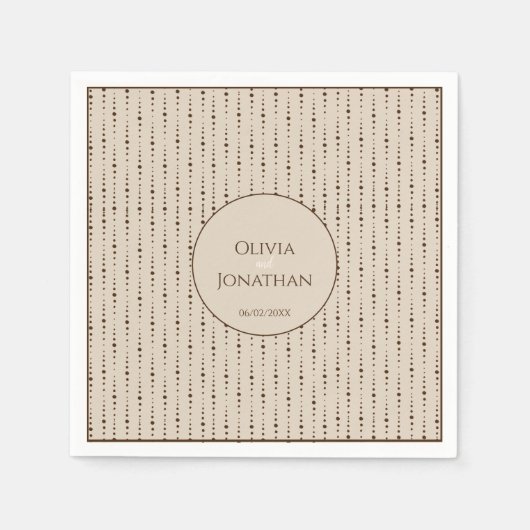 Eleganter Klassiker Beige verziert Serviette (Vorderseite)