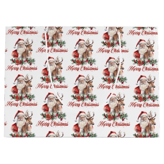 Eleganter Klassiker der Wasserfarbe Große Geschenktüte (Vorderseite)