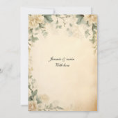 Eleganter Klassiker Einladung (Rückseite)