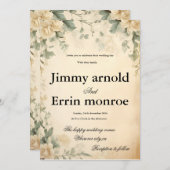 Eleganter Klassiker Einladung (Vorne/Hinten)