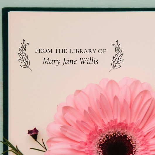 Eleganter Klassiker "From the Library of" Gummistempel