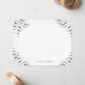 Eleganter Klassiker geblüht personalisiert Station Mitteilungskarte (Vorderseite/Rückseite Beispiel)