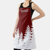 Eleganter Klassiker Karierter Weihnachtsimmergrün Schürze (InSitu)