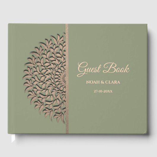 Eleganter Klassiker Mandala G Gästebuch (Vorderseite)