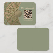 Eleganter Klassiker Mandala Modernes Magengrün & G Begleitkarte (Vorne/Hinten)