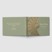 Eleganter Klassiker Mandala Modernes Magengrün & G Gästebuch (Voll)