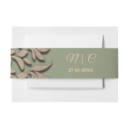Eleganter Klassiker Mandala Modernes Wildsaft Grün Einladungsbanderole