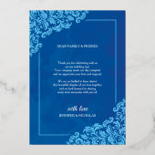 Eleganter Klassiker mit Blumendekorationen für Hoc Folieneinladung (Rückseite)