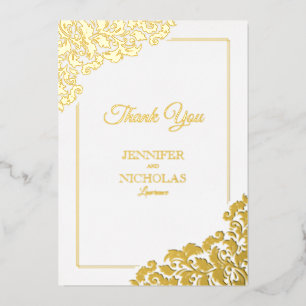 Eleganter Klassiker mit Blumendekorationen für Hoc Folieneinladung