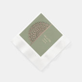 Eleganter Klassiker Napkins mit moderner Sage gree Serviette (Ecke)
