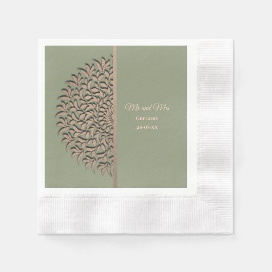 Eleganter Klassiker Napkins mit moderner Sage gree Serviette (Vorderseite)