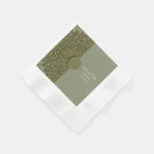 Eleganter Klassiker Napkins mit moderner Sage gree Serviette (Ecke)