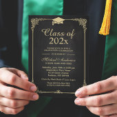 Eleganter klassischer Abschluss Einladung