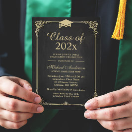 Eleganter klassischer Abschluss Einladung