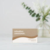 Eleganter klassischer Arbeitssucher Clean Kraft Pa Visitenkarte (Stehend Vorderseite)