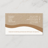 Eleganter klassischer Arbeitssucher Clean Kraft Pa Visitenkarte (Rückseite)
