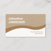 Eleganter klassischer Arbeitssucher Clean Kraft Pa Visitenkarte (Vorderseite)