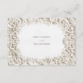 Eleganter klassischer Barockrahmen RSVP mit QR-Cod Begleitkarte (Rückseite)
