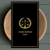 Eleganter klassischer Black & Gold Anwalt Visitenkarte