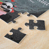 Eleganter klassischer Black & White Bridesmaid-Vor Puzzle (Seite)