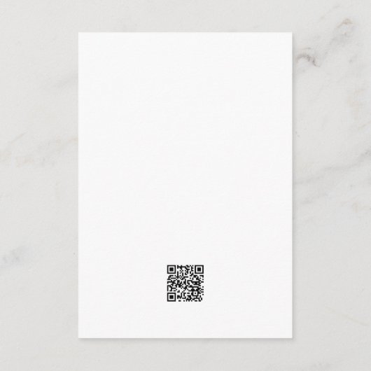 Eleganter klassischer Black & White QR Code Hochze Begleitkarte (Rückseite)