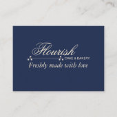 Eleganter klassischer Blue Cake Bakery Shop Visitenkarte (Vorderseite)