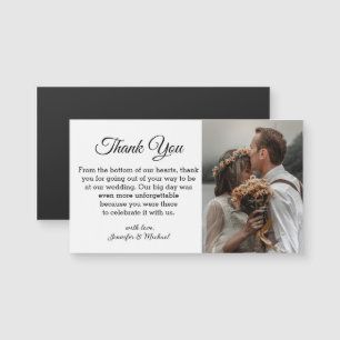 eleganter klassischer chic danke Hochzeit Magnet