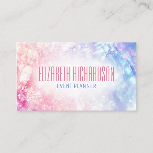Eleganter klassischer Chic Holographic Iridescent Visitenkarte (Vorderseite)