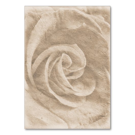 Eleganter klassischer, floraler rustikaler Hochzei Tischnummer (Rückseite)