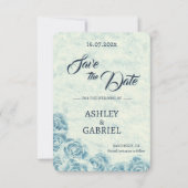 Eleganter klassischer floraler rustikaler Hochzeit Save The Date (Vorderseite)