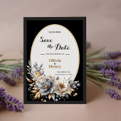 Eleganter klassischer floraler rustikaler Hochzeit Save The Date