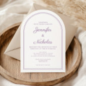 Eleganter klassischer Formal French Lilac Wedding  Einladung