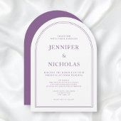 Eleganter klassischer Formal French Lilac Wedding  Einladung