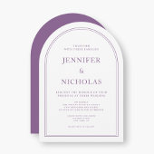 Eleganter klassischer Formal French Lilac Wedding  Einladung