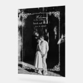 Eleganter klassischer französischer Rokoko Begrüßu Acrylschild (Winkel)