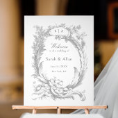 Eleganter klassischer französischer Rokoko Begrüßu Acrylschild