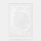 Eleganter klassischer französischer Rokoko Begrüßu Acrylschild (Vorderseite)