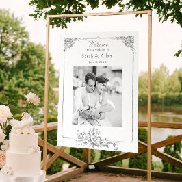 Eleganter klassischer französischer Rokoko Begrüßu Poster